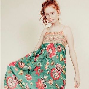 Floral Geometric Maxi Dress